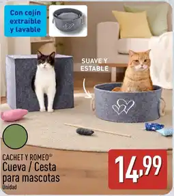 ALDI CACHET Y ROMEO Cueva Cesta para mascotas oferta