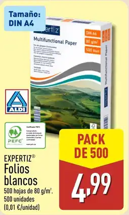 ALDI EXPERTIZ Folios blancos oferta