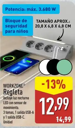 ALDI WORKZONE Regleta oferta