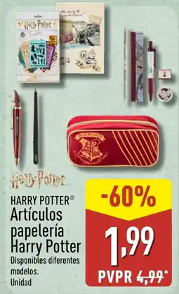 ALDI HARRY POTTER Artículos papelería Harry Potter oferta