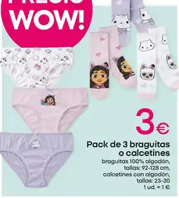 Pepco Pack de 3 braguitas o calcetines oferta