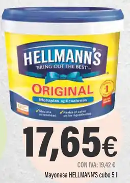Cash Ifa HELLMANN'S Mayonesa cubo oferta