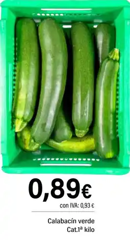 Cash Ifa Calabacín verde Cat.1a oferta
