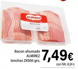 Cash Ifa ALMIREZ Bacon ahumado lonchas 2X500 grs. oferta
