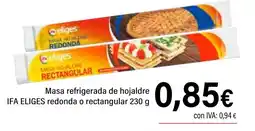 Cash Ifa IFA ELIGES Masa refrigerada de hojaldre redonda o rectangular oferta
