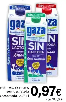 Cash Ifa GAZA Leche sin lactosa entera, semidesnatada o desnatada oferta