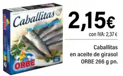 Cash Ifa ORBE Caballitas en aceite de girasol oferta
