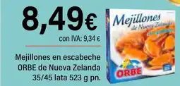 Cash Ifa ORBE Mejillones en escabeche de Nueva Zelanda oferta