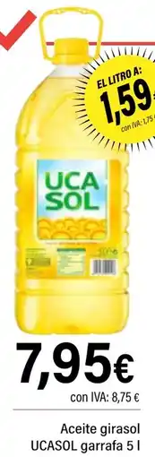 Cash Ifa UCASOL Aceite girasol garrafa oferta