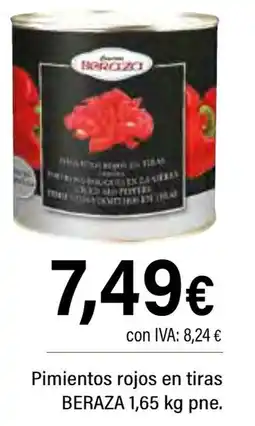 Cash Ifa BERAZA Pimientos rojos en tiras oferta