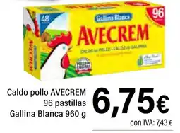 Cash Ifa GALLINA BLANCA Avecrem caldo pollo 96 pastillas oferta