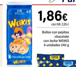Cash Ifa WEIKIS Bollos con pepitas chocolate con leche oferta