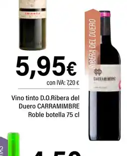 Cash Ifa CARRAMIMBRE Vino tinto D.O.Ribera del Duero oferta
