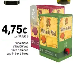 Cash Ifa VIÑA DO VAL Vino mesa tinto o blanco oferta