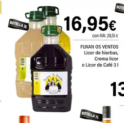 Cash Ifa FUXAN OS VENTOS Licor de hierbas, Crema licor o Licor de Café oferta