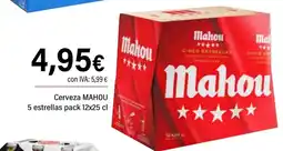 Cash Ifa MAHOU Cerveza 5 estrellas oferta
