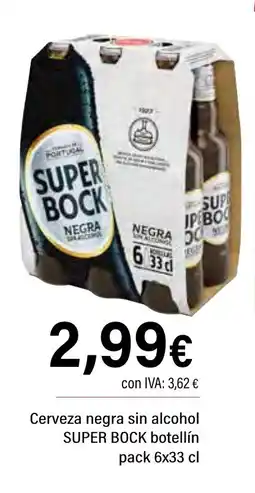Cash Ifa SUPER BOCK Cerveza negra sin alcohol oferta