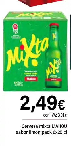 Cash Ifa MAHOU Cerveza mixta sabor limón oferta