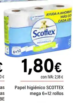 Cash Ifa SCOTTEX Papel higiénico oferta