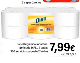 Cash Ifa DIALL Papel higiénico industrial laminado 2 capas oferta