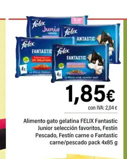 Cash Ifa FELIX Alimento gato gelatina Fantastic Junior selección favoritos, Festín Pescado, Festín carne o Fantastic carne/pescado oferta