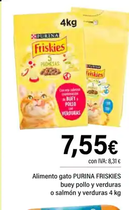 Cash Ifa PURINA FRISKIES alimento gato buey pollo y verduras o salmón y verduras oferta