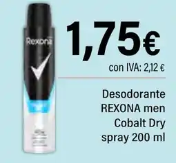 Cash Ifa REXONA Desodorante men Cobalt Dry oferta