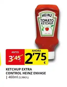Supermercados MAS Ketchup extra control heinz envase oferta