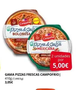 Supermercados MAS CAMPOFRIO Gama pizzas frescas oferta