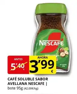 Supermercados MAS NESCAFE Café soluble sabor avellana oferta