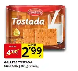 Supermercados MAS CUETARA Galleta tostada oferta