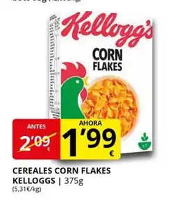 Supermercados MAS KELLOGGS Cereales corn flakes oferta