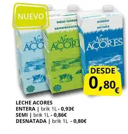 Supermercados MAS ENTERA Leche acores oferta