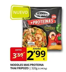 Supermercados MAS FRIPOZO Noddles mas proteina thai oferta