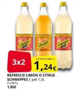 Supermercados MAS SCHWEPPES Refresco limón o citrus oferta