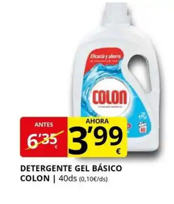 Supermercados MAS COLON Detergente gel básico oferta