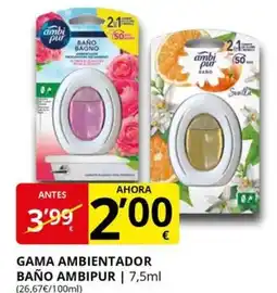 Supermercados MAS AMBIPUR Gama ambientador baño oferta