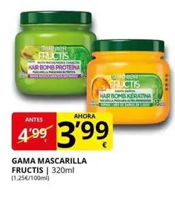 Supermercados MAS FRUCTIS Gama mascarilla oferta