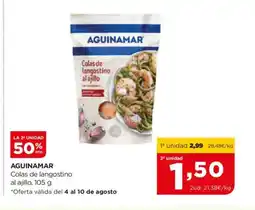 Alimerka AGUINAMAR Colas de langostino al ajillo oferta