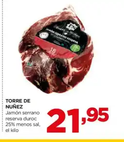 Alimerka TORRE DE NUÑEZ Jamón serrano reserva duroc oferta