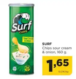 Alimerka SURF Chips sour cream & onion oferta