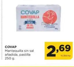 Alimerka COVAP Mantequilla sin sal añadida, pastilla oferta