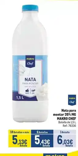 Makro Makro - nata para montar 35% mg oferta