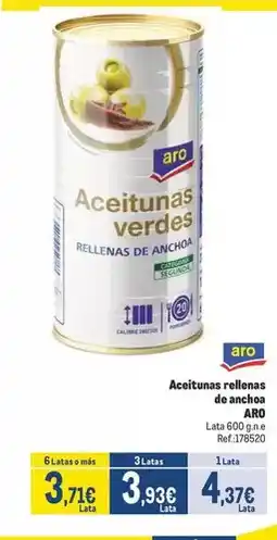 Makro Aro - aceitunas rellenas de anchoa oferta