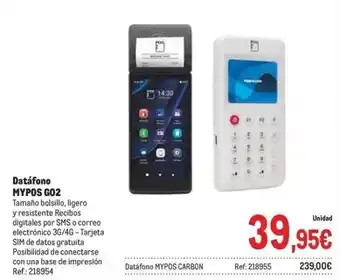 Makro Datfone mypos g02 oferta