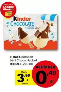 Masymas Kinder - helado bombon mini choco oferta