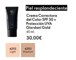 Oriflame Giordani gold - crema correctora del color spf 30 + protección uva oferta