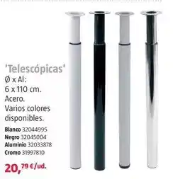 Bauhaus Patas de acero 'telescopicas' oferta