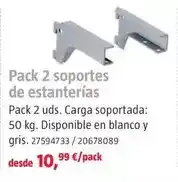 Bauhaus Pack 2 soportes de estanterias oferta