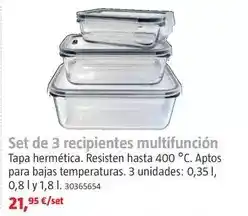 Bauhaus Set de 3 recipientes multifuncion oferta